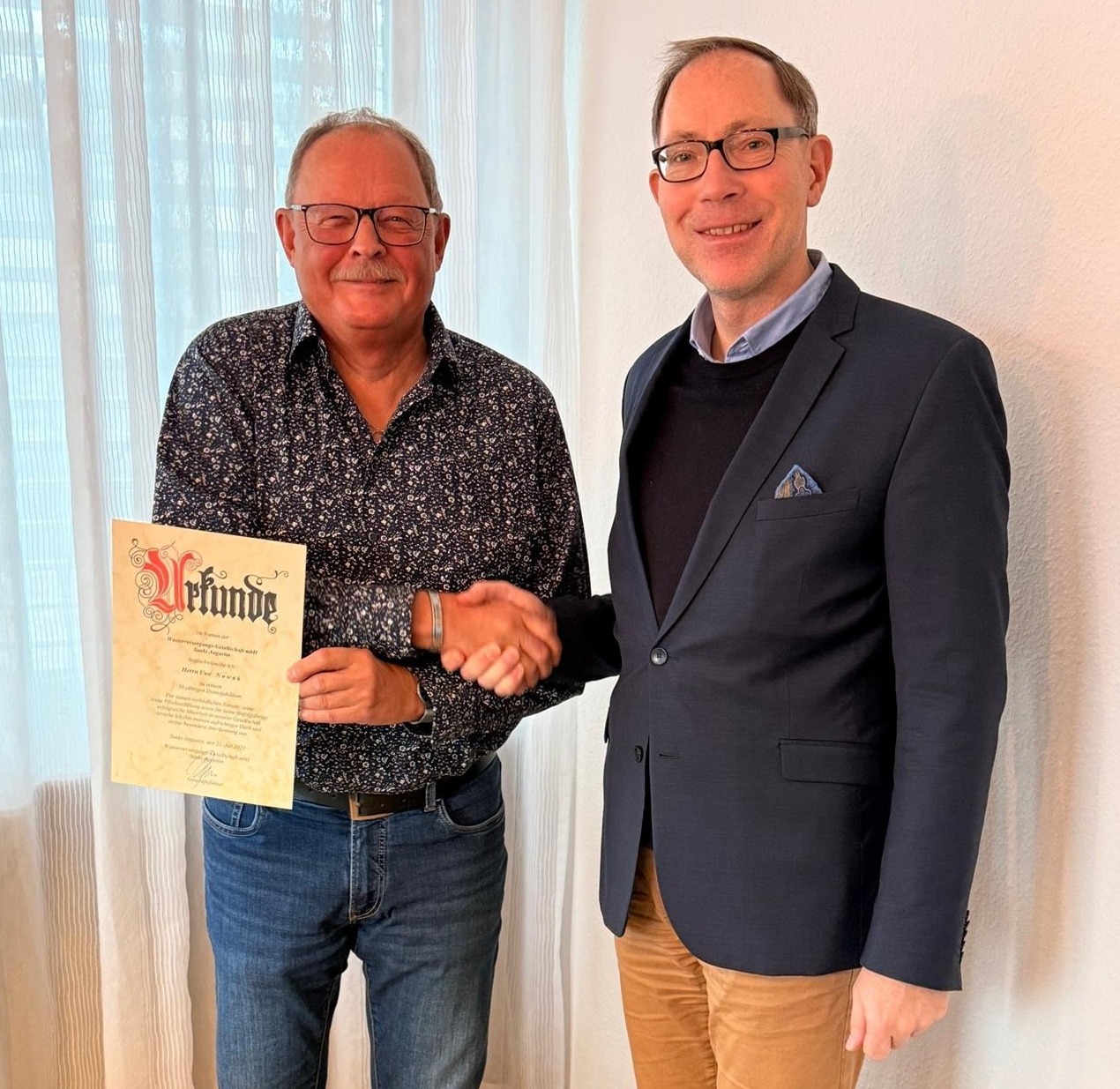 50 Jahre im Dienst der WVG – Uwe Nowak feiert außergewöhnliches Jubiläum